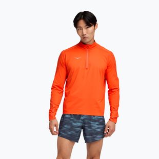 Men's running sweatshirt HOKA GlideTech Quarter Zip lava
