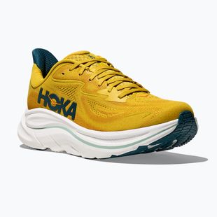Men's running shoes HOKA Clifton 10 yellow gold/tidal wave