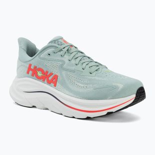 Men's running shoes HOKA Clifton 10 sage/neon flame