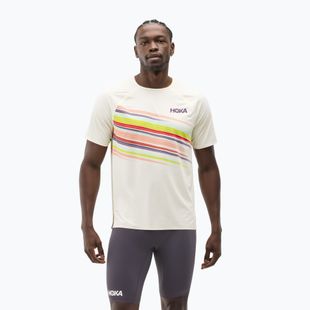 Men's running top HOKA Race Day alabaster flare