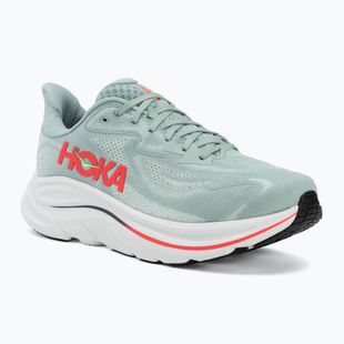 Men's running shoes HOKA Clifton 10 Wide sage/neon flame