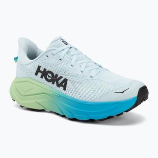 Women's running shoes HOKA Challenger 8 glimmering blue/tart apple