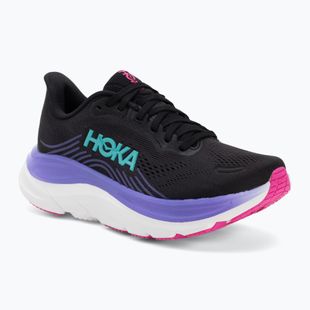Women's running shoes Hoka Clifton 11 black/neon nebula