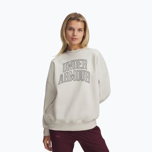 Women's sweatshirt Under Armour Rival Fleece Varsity Crew summit white/black