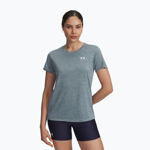 Women's training T-shirt Under Armour Tech Twist jasper blue/white