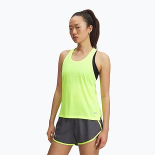 Women's running top Under Armour Launch Singlet high vis yellow/reflective