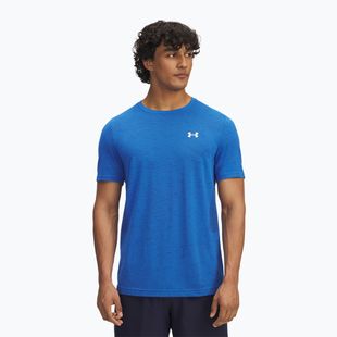 Men's training T-shirt Under Armour Vanish Seamless blue atlantis/white