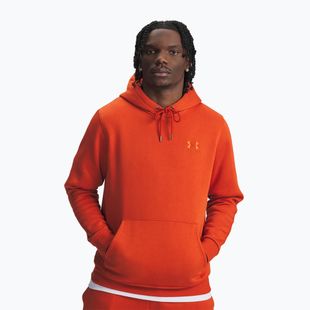 Men's sweatshirt Under Armour Essential Fleece Hoodie surplus orange/surplus orange