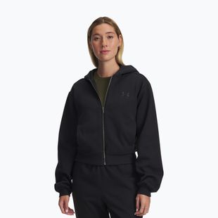 Women's training sweatshirt Under Armour Icon Vida Fleece FZ black/black