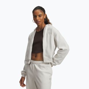 Women's training sweatshirt Under Armour Icon Vida Fleece FZ summit white/summit white