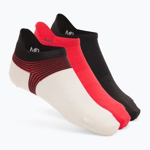 Men's socks Under Armour Dry Run Lite No Show 3 pairs stone/racer red/reflective