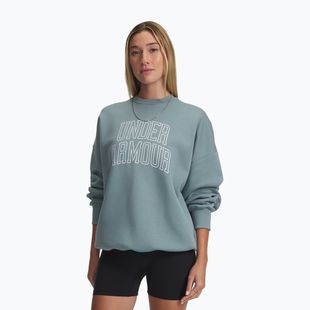 Women's sweatshirt Under Armour Rival Fleece Varsity Crew serpentine/white