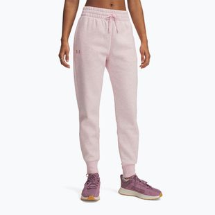 Women's trousers Under Armour Rival Fleece prime pink light heather/prime pink