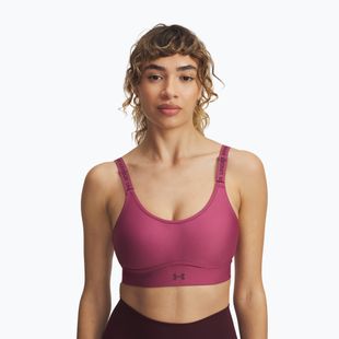 Training bra Under Armour Infinity Mid fuchsia dusk/dark maroon