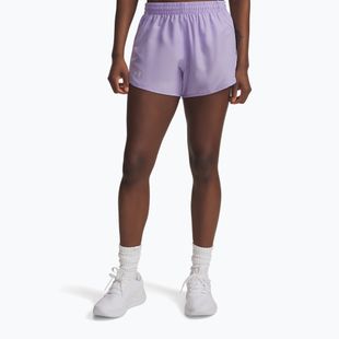 Women's running shorts Under Armour Fly By 3" transparent/transparent/reflective