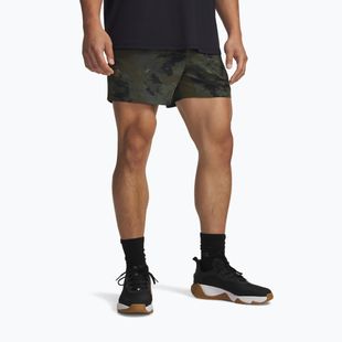 Men's training shorts Under Armour Project Rock Ultimate expedition green/black