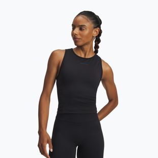 Women's training T-shirt Under Armour Project Rock Seamless black/anthracite
