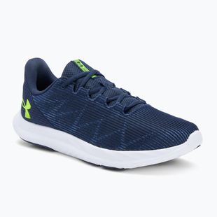 Men's running shoes Under Armour Charged Speed Swift washed navy/black/high vis yellow