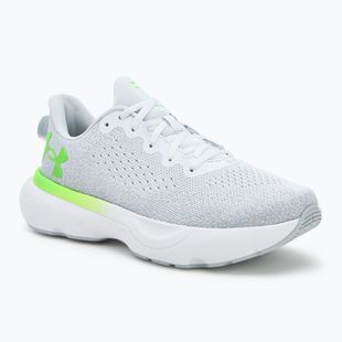 Men's running shoes Under Armour Infinite distant gray/halo gray/hyper green