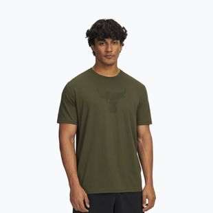 Men's training T-shirt Under Armour Project Rock Payoff Graphic expedition green/black