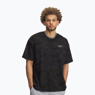 Men's training T-shirt Under Armour HTW Athletic Dept AOP black/white
