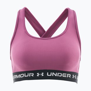 Training bra Under Armour Crossback Mid fuchsia dusk/black/white