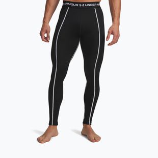 Men's leggings Under Armour Cold Weather Grid black/white/white