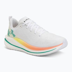 Women's running shoes Under Armour Velociti SPD white/orange bloc/metallic silver