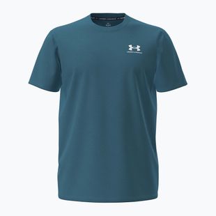 Men's T-shirt Under Armour Logo Emb Heavyweight boundless blue/white