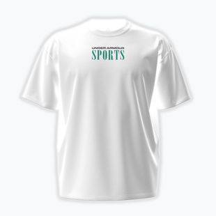 Men's training T-shirt Under Armour Heavyweight Sports white/midnight navy