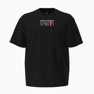 Men's training T-shirt Under Armour Heavyweight Sports ultimate black/white