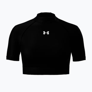 Women's training T-shirt Under Armour HeatGear Crop Mock ultimate black/white
