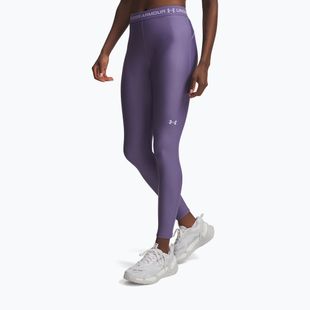 Women's training leggings Under Armour HeatGear purple luxe/purple crest