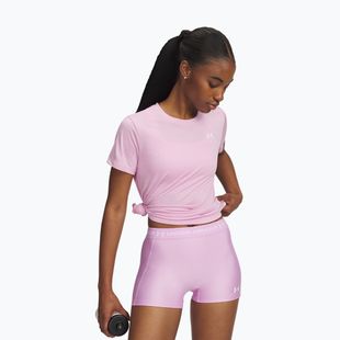Women's training T-shirt Under Armour Tech Twist pink dawn/white