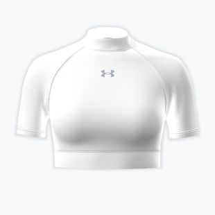 Women's training T-shirt Under Armour HeatGear Crop Mock white/halo gray