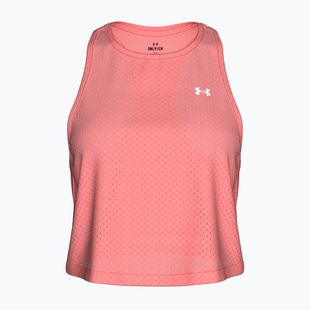 Women's training T-shirt Under Armour Tech Sport Mesh Crop Tank posh pink/white