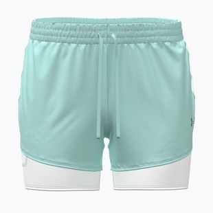 Women's running shorts Under Armour Velociti Pro 4" 2N1 refresh mint/castlerock