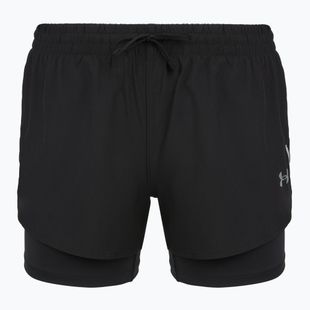 Women's running shorts Under Armour Velociti Pro 4" 2N1 ultimate black/ultimate black/ultimate black