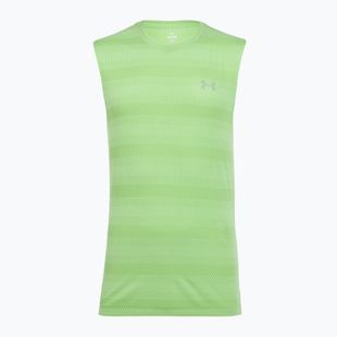 Men's running top Under Armour Velociti Tank lumos lime/white
