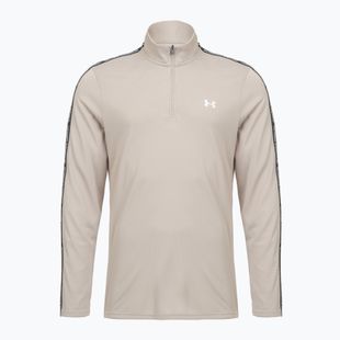 Men's sweatshirt Under Armour Tech Taping 1/2 Zip timberwolf taupe/black/white