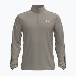 Men's sweatshirt Under Armour Tech Taping 1/2 Zip timberwolf taupe/black/white