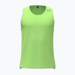 Men's running top Under Armour Velociti Pro Singlet lumos lime/white