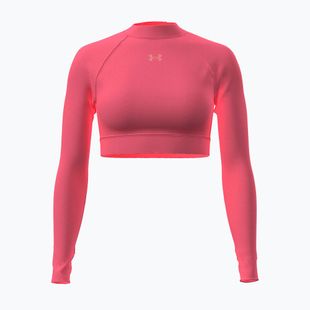 Women's training longsleeve Under Armour HeatGear Crop Mock bittersweet pink/posh pink