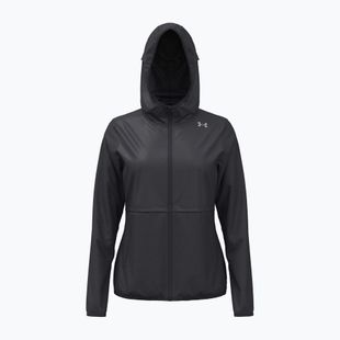 Women's running jacket Under Armour Velociti Pro Storm black/black/metallic silver