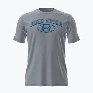 Men's training T-shirt Under Armour WM Locker Tag mod gray/blue haze