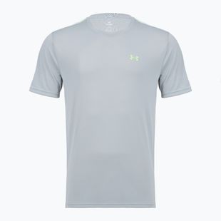 Men's training T-shirt Under Armour Tech Taping mod gray/black/lumos lime