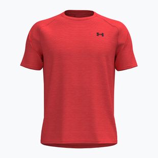 Men's training T-shirt Under Armour Tech Textured venom red/black