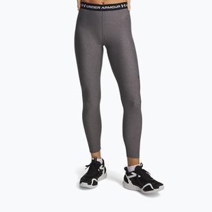 Women's training leggings Under Armour HeatGear charcoal light heather/black