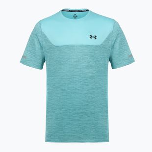 Men's training T-shirt Under Armour Tech Utility blue haze/black