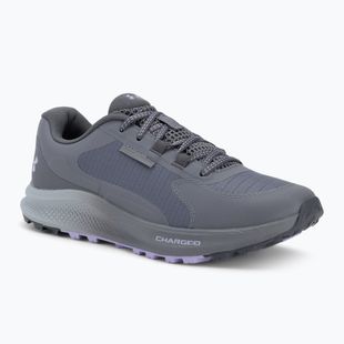 Women's running shoes Under Armour Charged Bandit Trail 3 titan grey/castlerock/purple crest